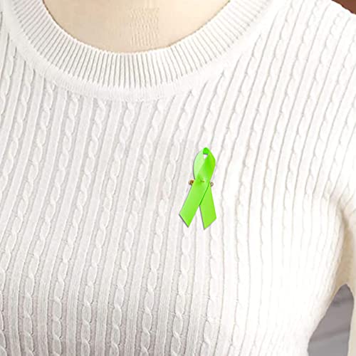 Image of Ribbon Awareness Satin Pins Cancer Awareness Ribbon Pin with Safety Pin