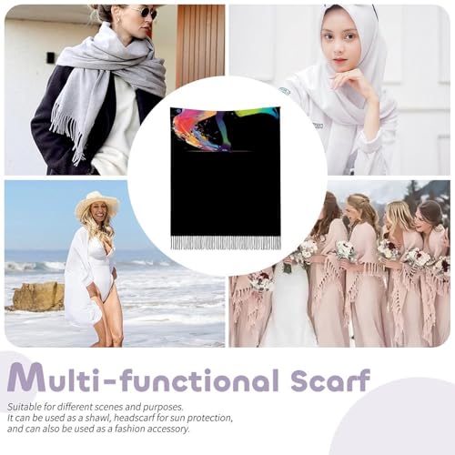 Ice Skating Figure Skater Girls Women Scarf for Women Fashion Winter Scarf Fringed Shawl Wrap Long Scarves3