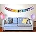 Décorations Anniversaire - Bannières Happy Birthday en Feutre - Ensemble de 4 Banderoles - Motif Arc-en-ciel Multicolore
