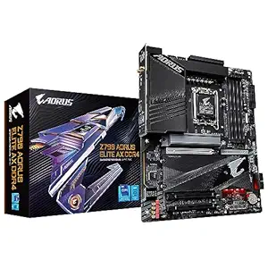 GIGABYTE Z790 AORUS ELITE AX DDR4 Intel LGA 1700 ATX Motherboard, 4x DDR4 ~128GB, 3x PCI-E x16, 4x M.2, 4x SATA, 5x USB 3.2, 1x USB-C, 4x USB 2.0