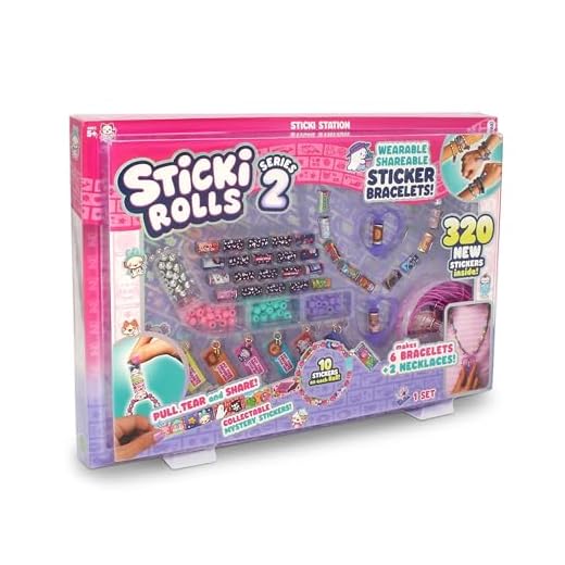 Sky Castle Sticki Rolls Sticki Station S2, Wearable Shareable Stickers, Ultimate DIY Sticker Jewellery Kit, Bracelets and Necklaces