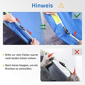 Glymnis Strandmuschel Quick Up Strandzelt Automatisches Strand Zelt mit Reißverschlusstür UV-Schutz 50+ Windschutz kleines Packmaß Strandzelt für 3 bis 4 Personen 6 Schnorchelmasken Quick Up: Automatischer Aufbau und einfacher Abbau. Nur 10 bis 60 Sekunden Aufbauzeit (Quick Up System), einfacher im Abbau als eine selbstaufbauende Pop Up Strandmuschel
UV-Schutz 50+: UV 50+ Sonnenschutz, ideal für den Urlaub mit Kindern am Meer (Hinweis: Sie müssen immer noch Sonnenschutzmittel auftragen)
Luftiges Design: Das Netzfenster an seinen 3 Wänden sorgt für eine ausgezeichnete Belüftung. Die linke Tür mit einem Reißverschluss kann zur Belüftung geöffnet werden, sorgen für Belüftung und kühle Zeit am Meer