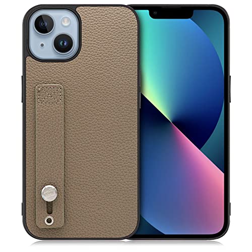 LOOF HOLD-SHELL {v U[ xgt X}zP[X for iPhone 14 p P[X Jo[ Xgbvz[ h~ Vv ϏՌ ^ y leather [O[W]