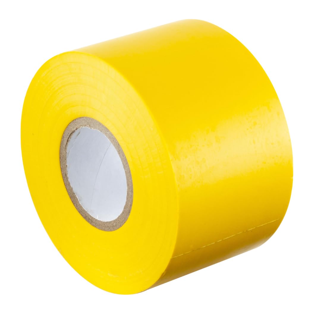 GOCABLETIES - Cinta aislante eléctrica amarilla 50 mm x 33 m 96 Rollos