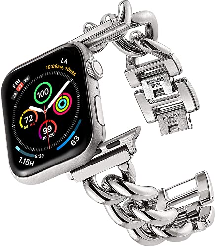 Amazon.co.jp: Apple Watch バンド ステンレス チェーン ベルト