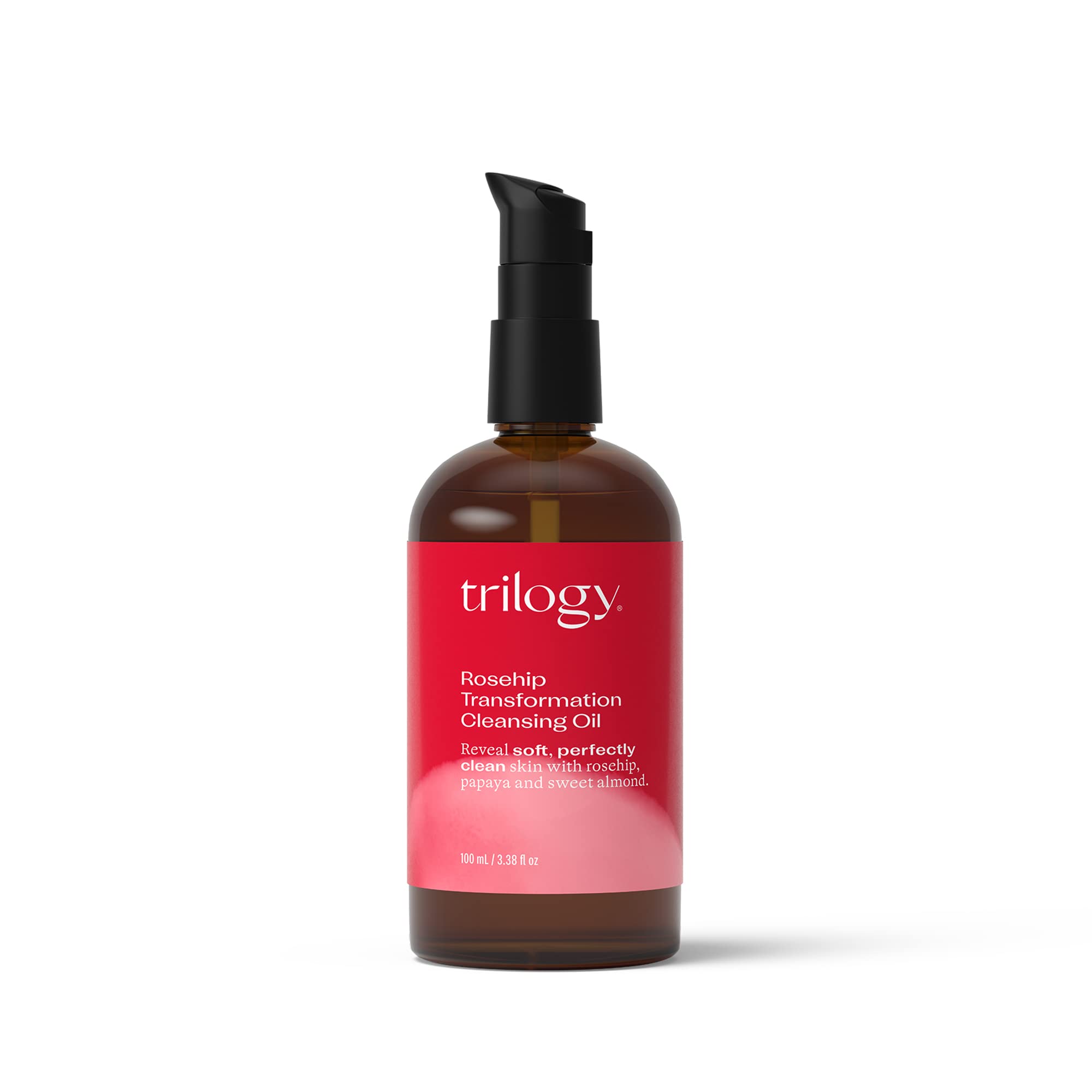 Trilogy Rosehip Transformation Cleansing Oil, 100 mL - For All Skin Types - Reveal Soft Perfectly Clean Skin with Rosehip, Papaya & Sweet Almond Oil - Made in New Zealand - Clean, Natural Beauty