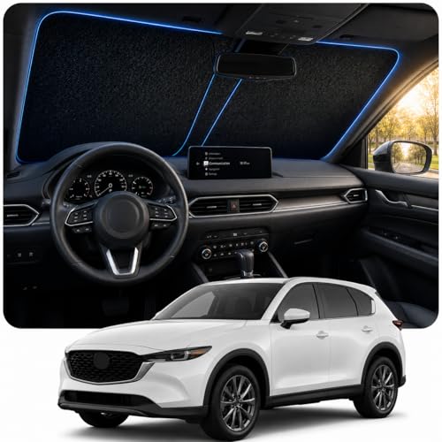 Image of [2026 Upgraded] DooGooCoo Windshield Sun Shade for Nissan Rogue 2021-2025 2026 [Cooling Ice-Crystal, 100% Sun Block ] Sunshade for Car Windshield for Nissan Rogue Sunshade, Custom Fit for Rogue.