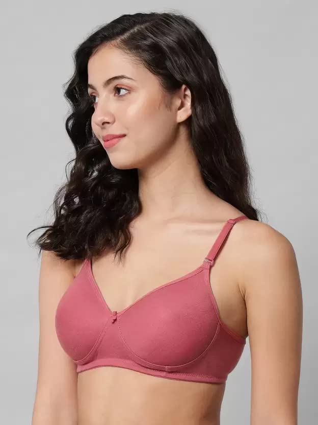 Image of Women Cotton Lightly Padded Bra Combo Pack of 3 (36, Blue)