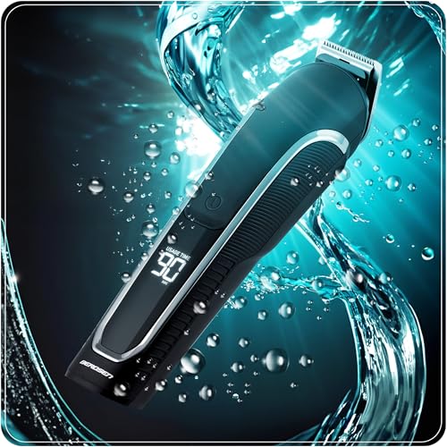 Berdsen Rasoio Professionale 6 In 1, Rasoio Elettrico Da Uomo, Rasoio Per Barba E Naso, 5 Testine Intercambiabili E 5 Accessori, Colore Nero - 4