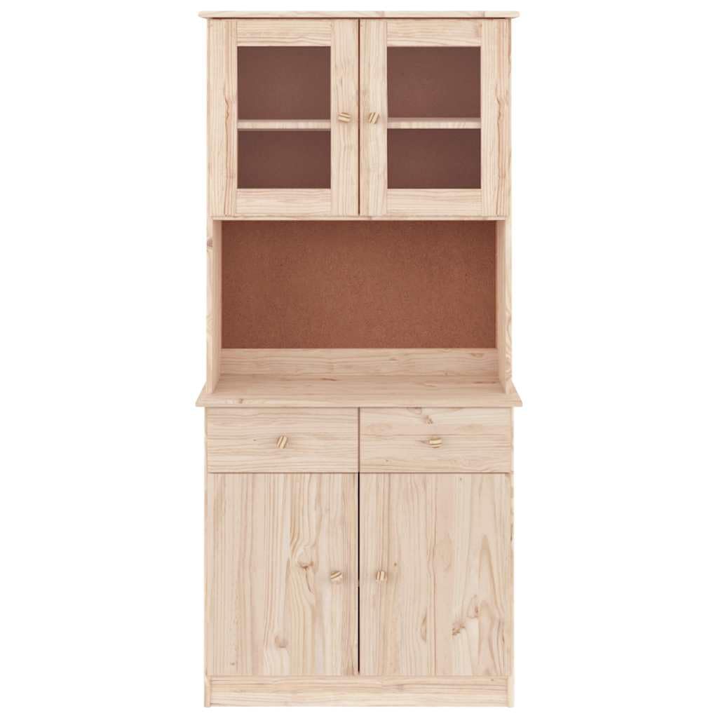 vidaXL Kredens ALTA, 77x35x165 cm, lite drewno sosnowe, wysoka szafka, mebel do salonu, szafka do salonu, szafka, szafka boczna, drewniany kredens