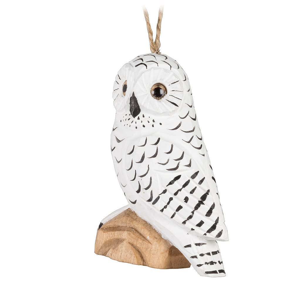 Chouette des neiges sculptée pour une ambiance chalet scandinave cocooning