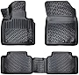 Croc Liner Floor Mats Front and Rear All Weather Custom Fit Floor Liner Compatible with Hyundai Sonata (Black, 2020-2023)
