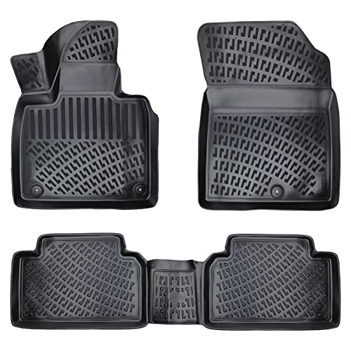 Croc Liner Floor Mats Front And Rear All Weather Custom Fit Floor Liner Compatible With Kia Sorento (2021-2023) (Non-Hybrid) #TOP4