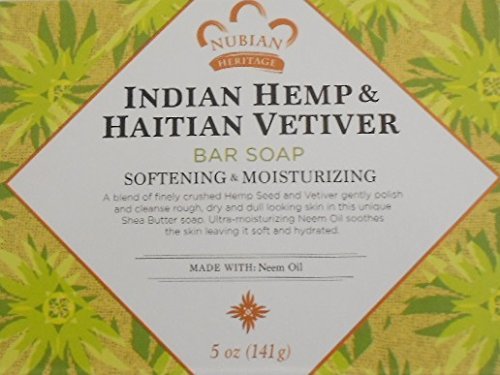 Bar Soap Indian Hemp & Haitian Vetiver 5 oz (141 g) by Nubian Heritage