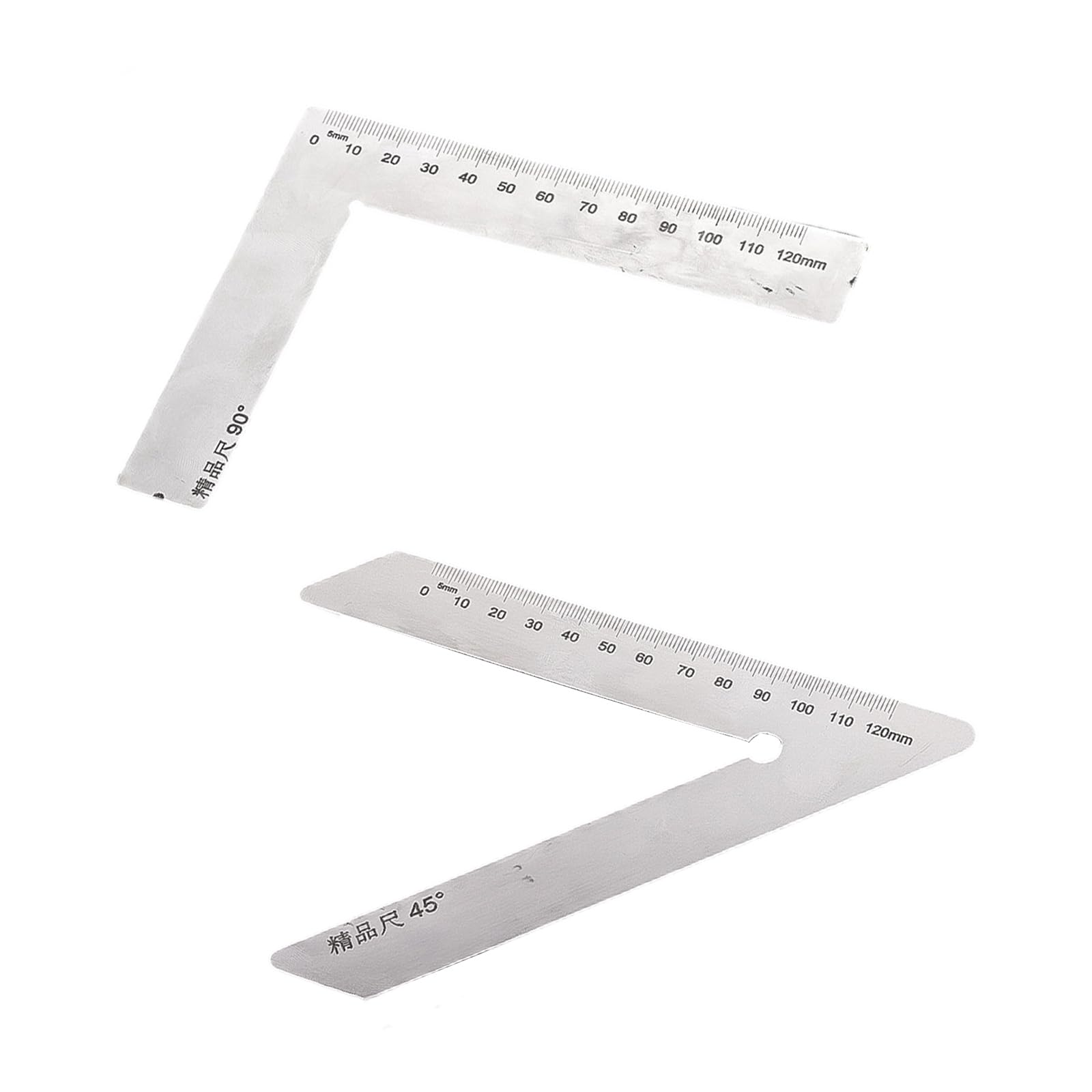 Ergonomic Stainless Steel Angled Finder Ruler Measurement Tool 45° 90° Option with Clear Numerals Enhancing Visibilities Multipurpose Angled Ruler for Woodworking