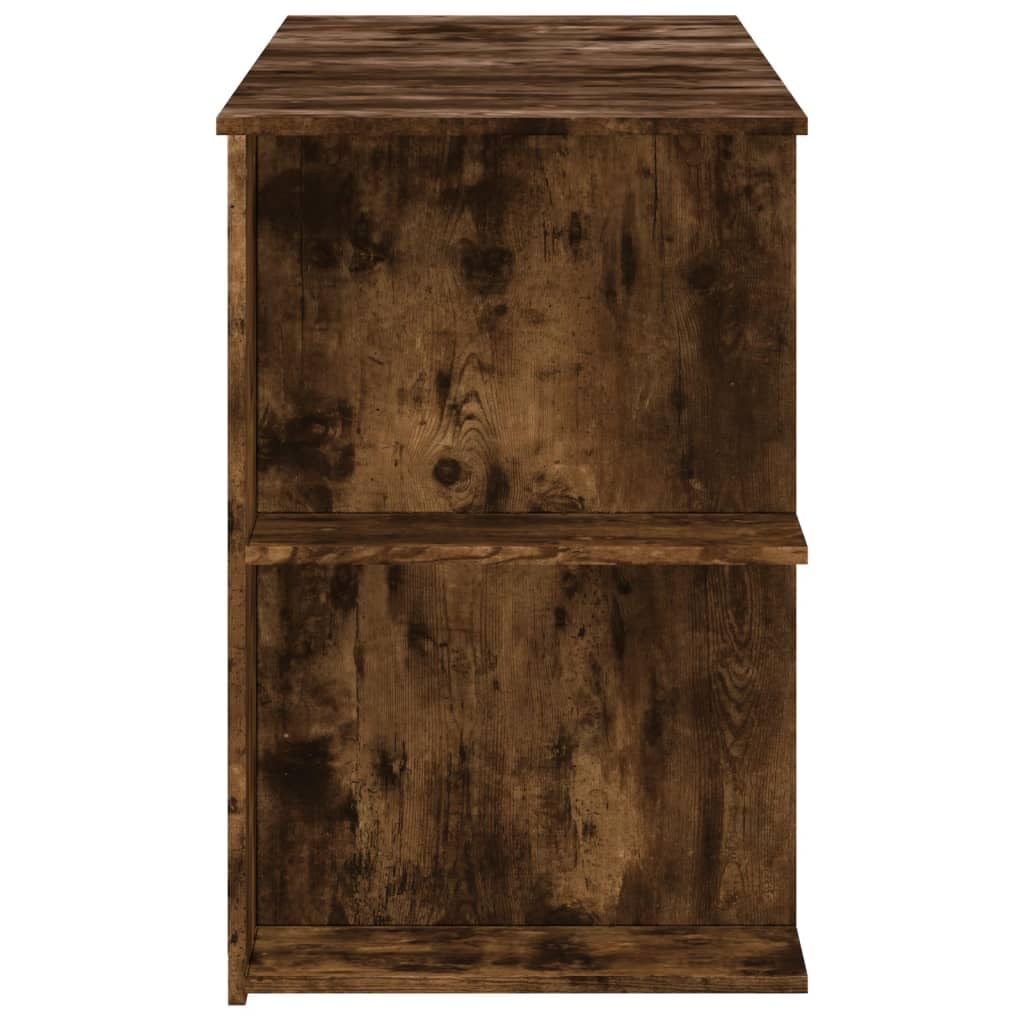 Scrivania affumicatura 140 x 50 x 75 cm, materiale in legno, robusto computer desk per ufficio, con spazio di archiviazione, ideale come tavolo da gioco e scrittura per Bedroom