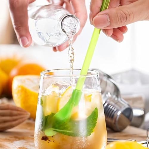 8PCS coffee stirrer spoon, durable and environmentally friendly accessories, milk tea straw, reusable for milk tea, milkshake, coffee, ice cream