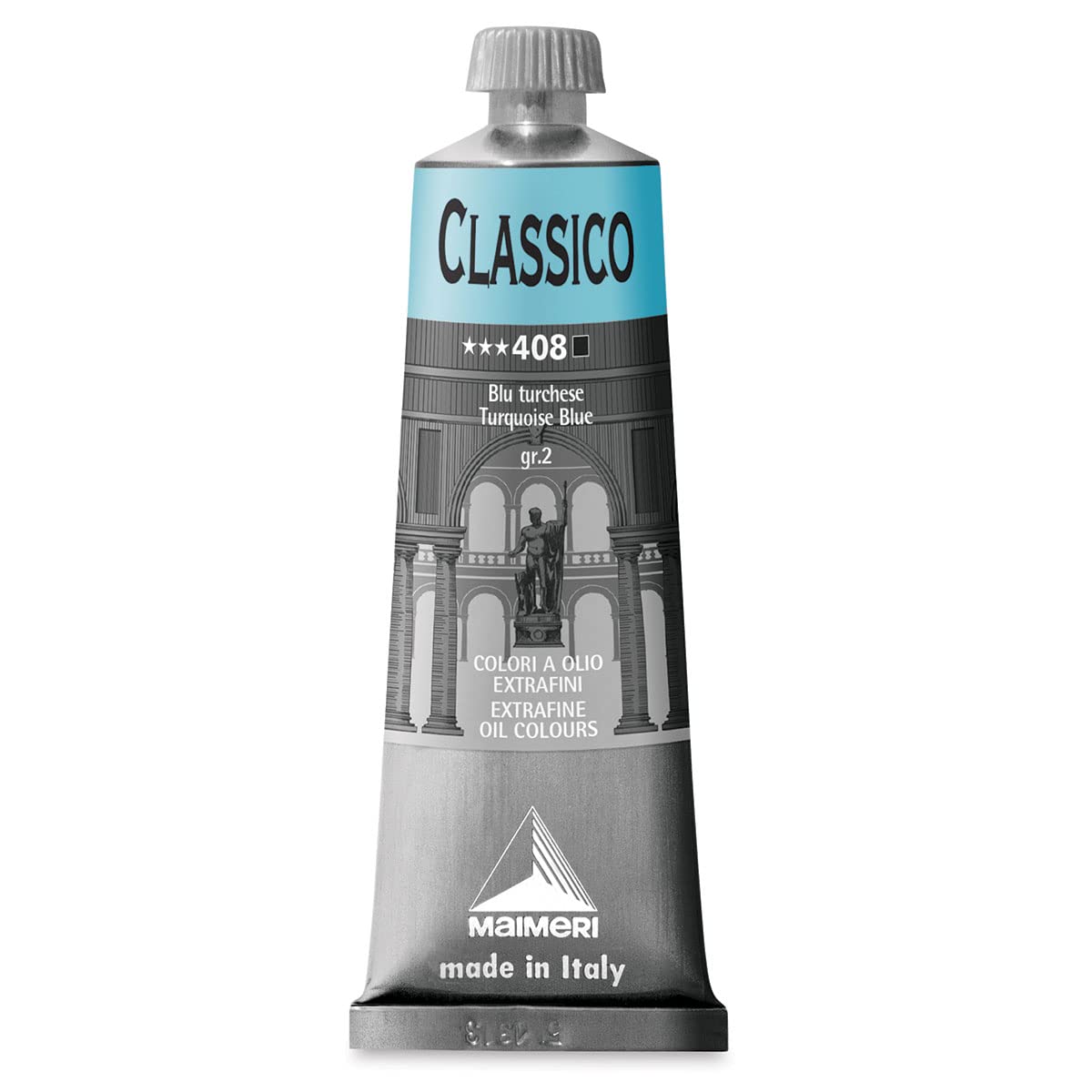 Maimeri CLASSICO 60 Ml, Extra Feine Künstlerölfarbe, Farbton Türkisblau