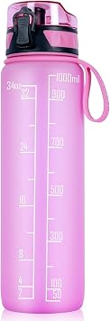 FULDENT Sports Water Bottle 1L Leakproof Design Water Bottle, BPA Free Tritan Plastic Drinking Bottle for Teenager, Adult, Sports, Hiking, Gym, Fitness, Outdoor, Cycling, School & Office