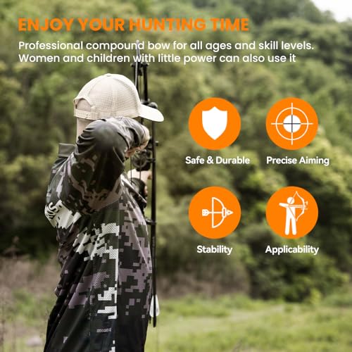 image for PANDARUS Archery Ready to Hunt Compound Bow Package for Adults and Tee