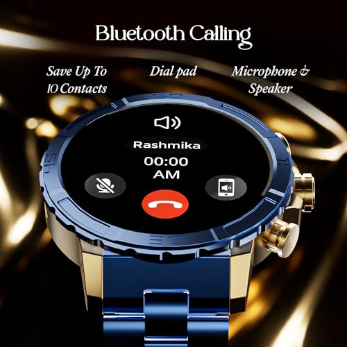 Image of Boat Enigma X700 Smart Watch w / 1.52 inch (3.8 cm) AMOLED Display,Premium Metal Body Design & Functional Crown,Advanced BT Calling,200+ Cloud Watch Faces,World Clock, HR & SpO2,IP67(Copper Blue)