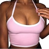 Wensltd Clearance!1 Pc Sexy Boho Tank Bustier Bra Vest Crop Top Cami (XL, Pink)