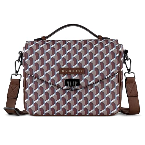 bugatti Ella Classic Bag für Damen, Umhängetasche aus Kunstleder, Henkeltasche, oyard