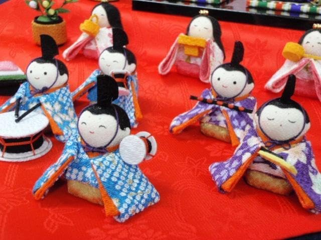 限定新47幅 ちりめん ひな人形 10人揃い ひな祭 京都製お年玉 限定！！47