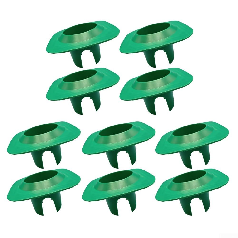 Protezione per la testa dell'irrigatore da prato, anelli in PVC resilienti per proteggere impianti di irrigazione da tosaerba e crescita eccessiva, 10 pezzi (10 pezzi verde)