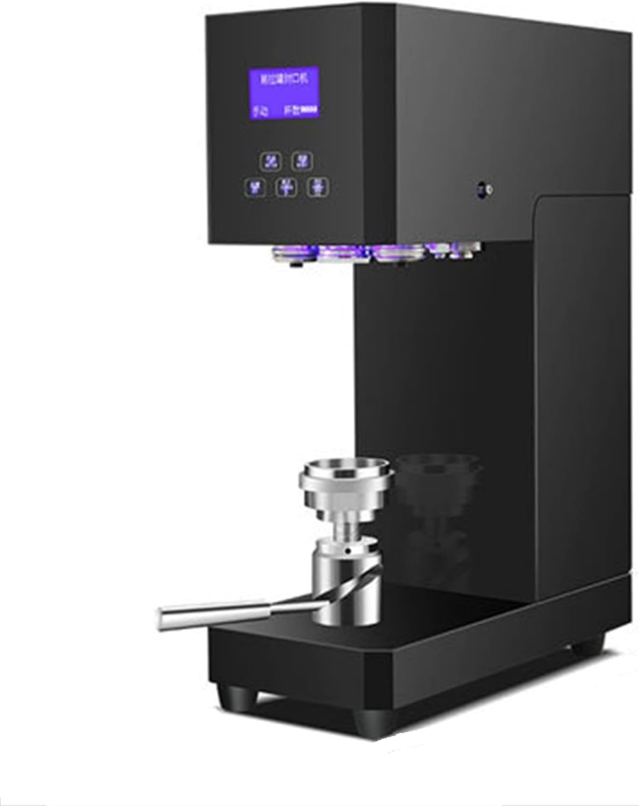 Sigillante automatico per lattine con portabicchieri in acciaio inossidabile, macchina commerciale di tenuta a più altezze per negozi di tè al latte, ideale per casa, bar, ristoranti e negozi di