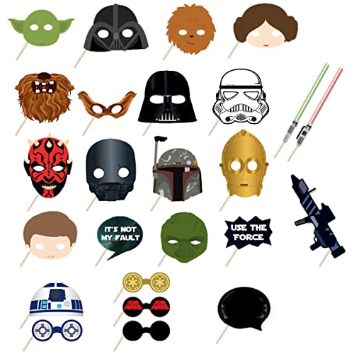 25Pcs Star Wars Party Photo Booth Props, Star Wars Party Photo Booth Props, Star Wars For Kids Party Decoration. #TOP4