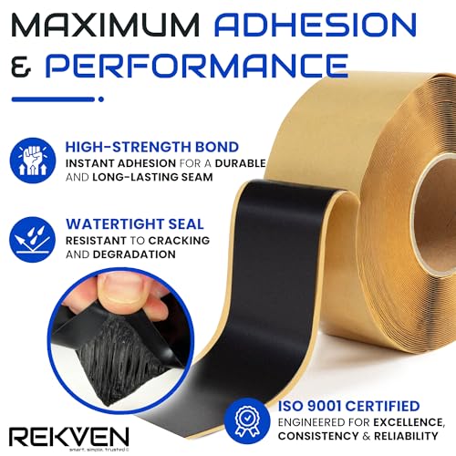 Image of Pond Liner Seam Tape, Double Sided Butyl Adhesive, 60 Ft x 3 in | Bonds EPDM PVC HDPE LDPE RPE LLDPE, Waterproof Sealer, Repair and Patch, Fish Safe, Koi Ponds, Water Gardens