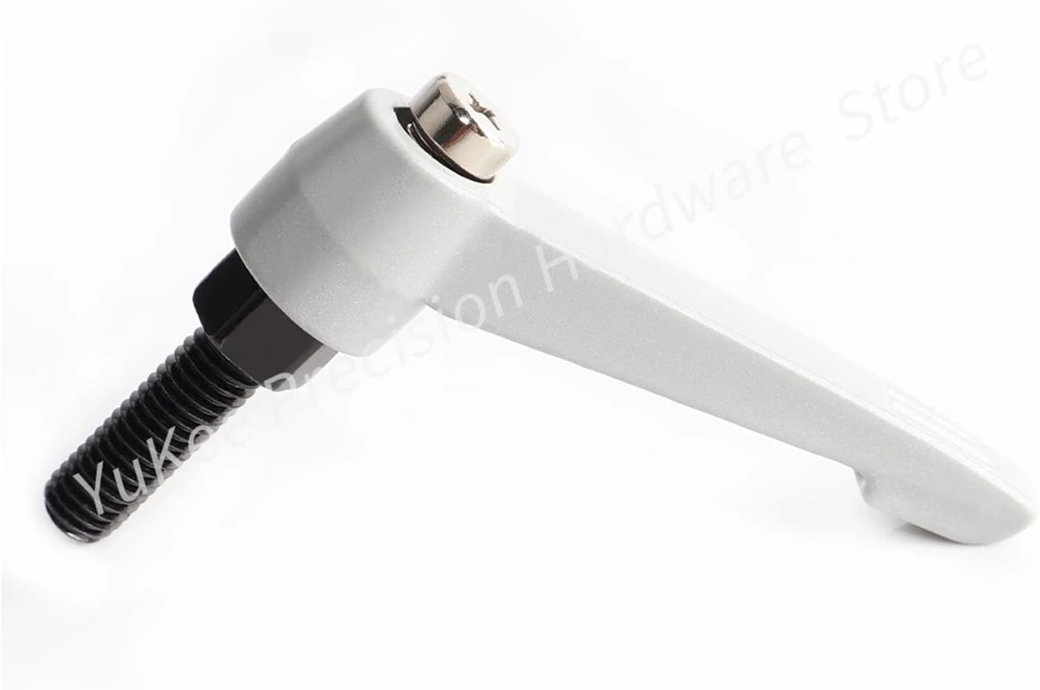 External Thread Adjustable Straight Rod Rotating Handle Universal Adjustable Zinc Alloy L-Shaped Fixed Handle(Silvery,M8-45mm(2PCS)
