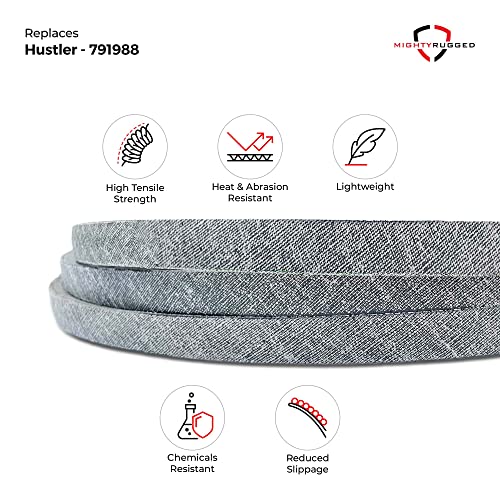 Image of MightyRugged 791988 Hustler Raptor 52 inch Deck Belt Replacement - Durable Aramid Cord - 140-3 /4 inch x 5 /8 inch - Fits on Z300 931881, 931899, 933077, 934414, 934794, 934802