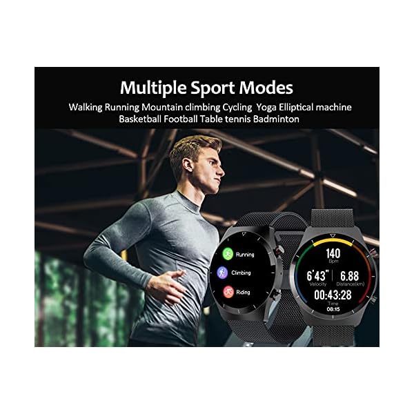 Smart Watch for Men(Make Answer Call/Voice Control, 999+ Contacts) for Android Phones iOS Compatible iPhone Samsung, 1.3" Fitness Tracker with Heart Rate Blood Pressure SpO2 Sleep Step Tracking