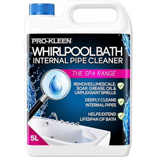 Pro-Kleen Whirlpool Cleaner for Internal Pipes 5L Powerful Spa Hot Tub Jacuzzi Pipe Flush - Removes Biofilm Bacteria & Odours - Extends System Life - Easy Home Use