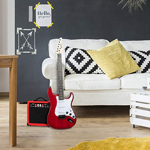 image for LyxPro 39 inch Electric Guitar Kit Bundle with 20w Amplifier, All Acce