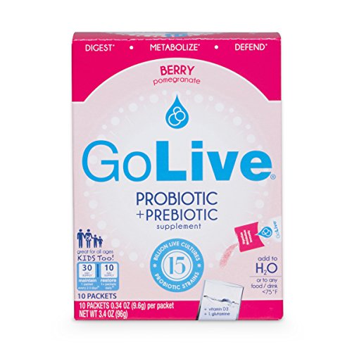 GoLive Probiotics for Adults and Kids, Berry Pomegranate, 10ct- Probiotics for Adults