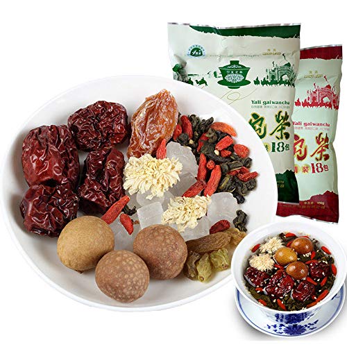 Assorted Chinese Herbal Ningxia 宁夏特产八宝茶盖碗茶三炮台810g/bag 花草茶红枣枸杞菊花桂圆杏干