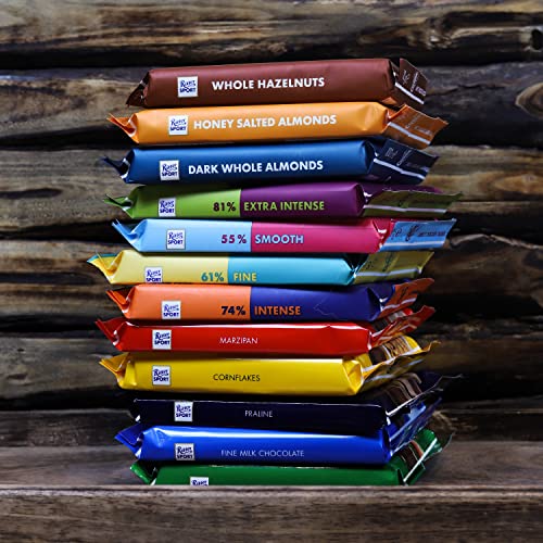 Image of Ritter Sport Whole Hazelnut Milk Chocolate 100G (Pack Of 2) Chocolates Nut Selection, Product Of Germany, Milk Chocolate With Whole Hazelnuts | Nutritious And Nutty Crunch, 200 Gram