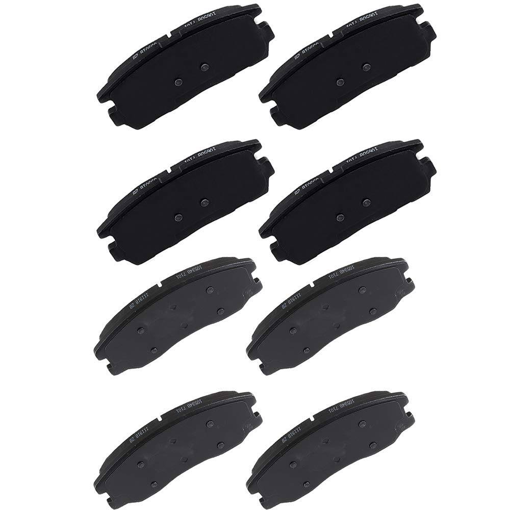 cciyu D1264 D1275 Ceramic Front Rear Brake Pad Set Fit For 12-15 For Chevrolet Captiva Sport,07-09 For Chevrolet Equinox,07-09 For Pontiac Torrent,08-10 For Saturn Vue,07-09 For Suzuki XL-7