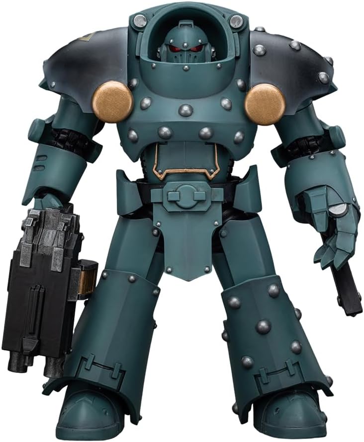 JOYTOY Warhammer The Horus Heresy 1/18 Action Figure Sons of Horus Tartaros Terminator Squad Terminator with Combi-Bolter and Chainfist Collection Model Birthday Gifts