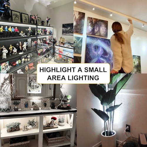 Image of LED Mini Spot Light, 8PCS 1.5W 5V Dimmable Spotlight Accent Lights for Artwork Display, Jewelry Showcase, Museum Cabinet, Retail Store Lighting (6400K, Daylight)