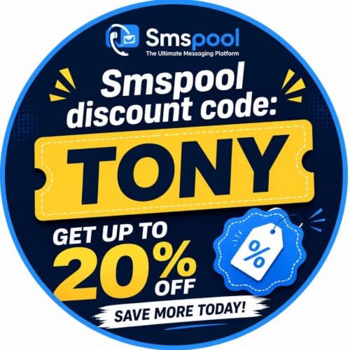 『Smspool discount code:TONY - Save Up to 20% OFF』のカバーアート