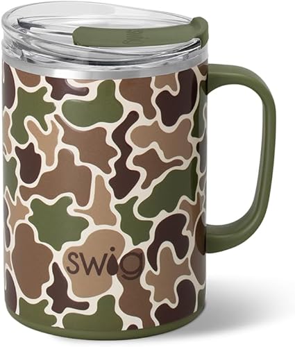 Vista 27 de Swig Life - Taza de viaje de 22 onzas, vaso con aislamiento y asa con tapa, apto para portavasos, apto para lavavajillas, de acero inoxidable, taza