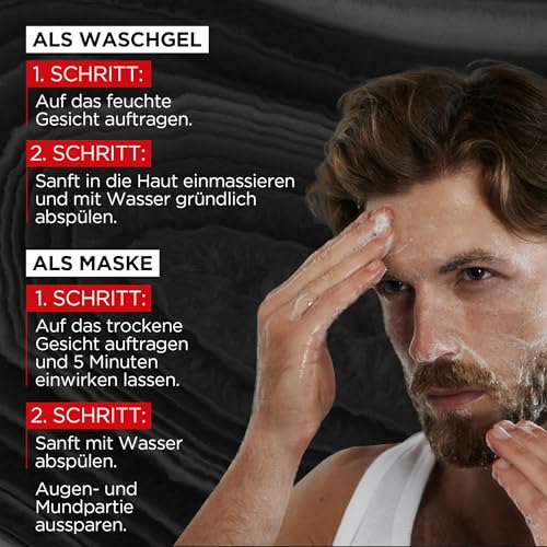 L'Oréal Men Expert Anti-Pickel Waschgel gegen unreine Haut für Männer, Gesichtsreinigung gegen Mitesser & Pickel Unreinheiten… – Ansicht 5