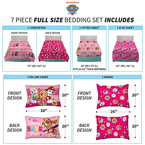 image for Paw Patrol Girls Kids Bedding Super Soft Comforter And Sheet Set With 
