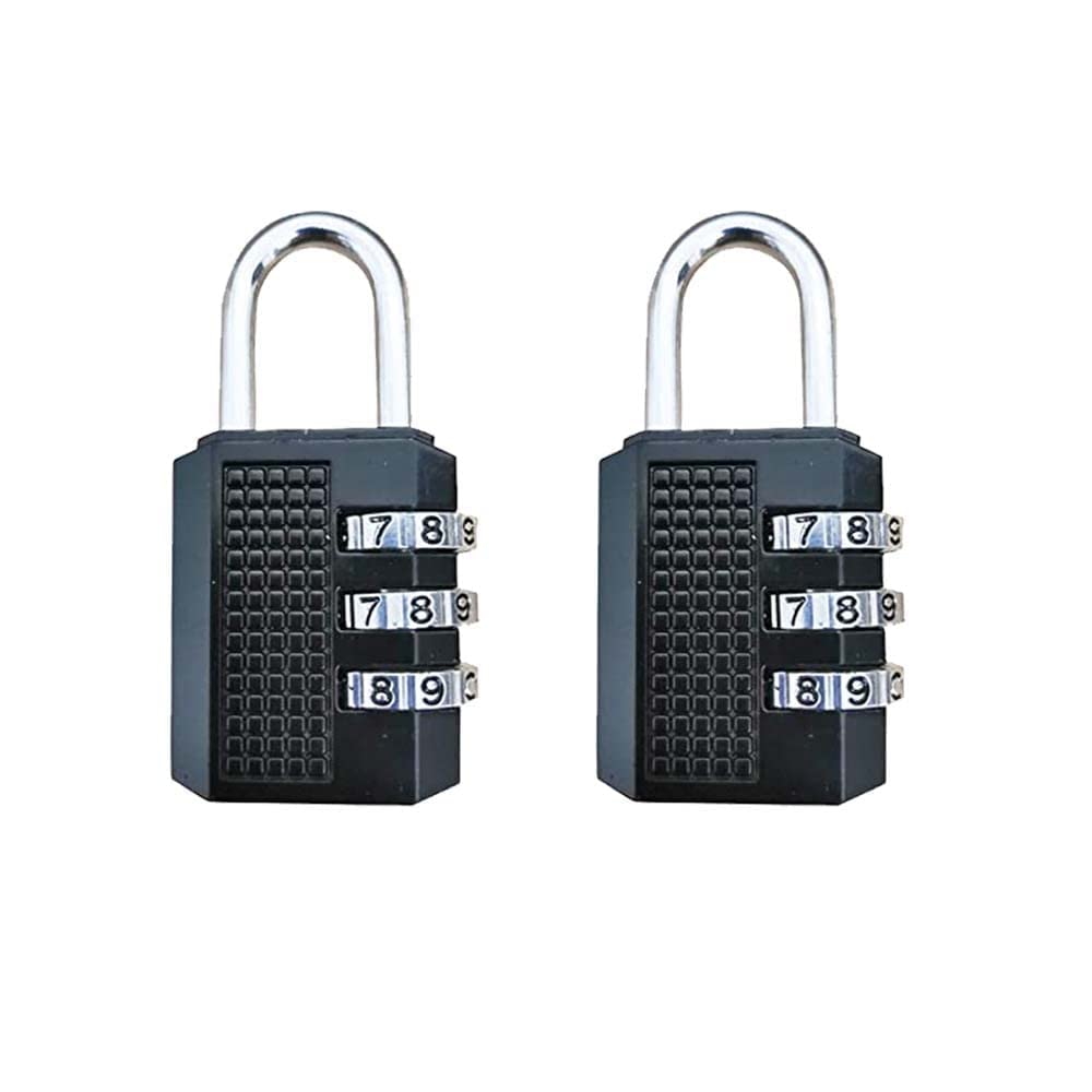 Volo 3 Digit Re-Settable Combination Padlock/Password Lock/resettable Combination Lock for Travel Bags (Black Colour) (Pack of 2) (B0BCKMX7CG) Amazon Price History, Amazon Price Tracker