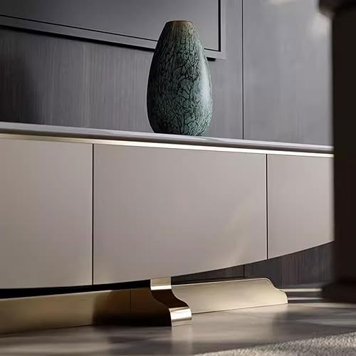 Miniatura 3 de TV Stand for Bedroom Marble Slate Countertop TV Cabinet Living Room Media Entertainment Center Home Audio-Visual Storage(240 * 40 * 40cm)