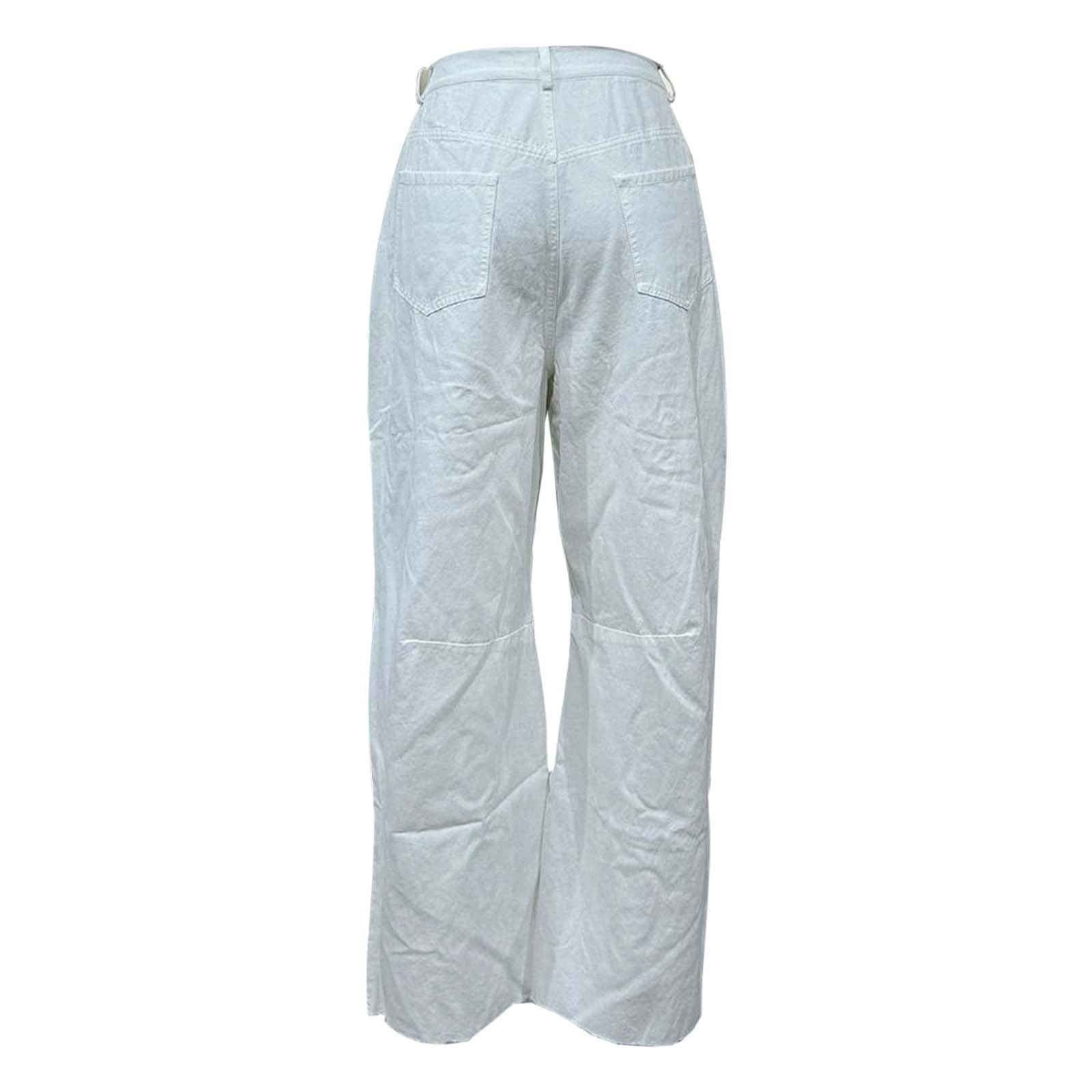 Jeans Donna Larghi Wide Leg Pantalone Forti Pantaloni Straight Palazzo Baggy Moda Casual Zampa Leggeri Lavoro Mom Taglie